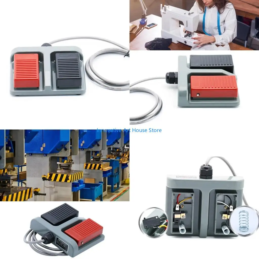 

E1PC Nonslip Electric Momentary Foot Switches Self-Reset Footswitch Easy to Use