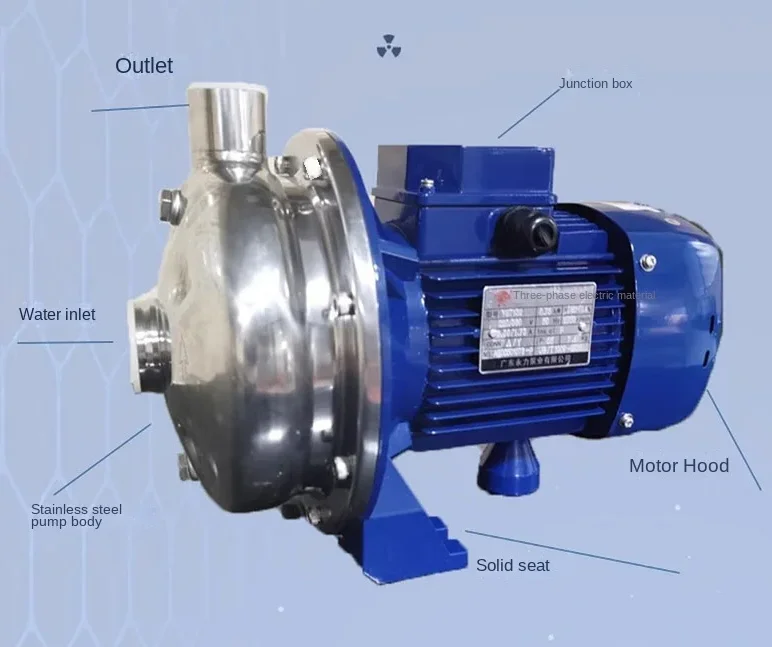 Stainless steel centrifugal water pump WB70/037D-WB70/075 Yongli high flow high head booster pump