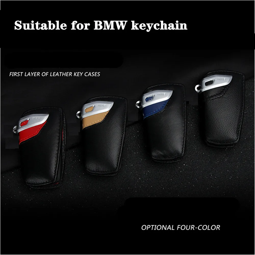 Genuine Leather Key Case Cover Keychain For BMW 1 2 3 4 5 6 7 Series X3 X4