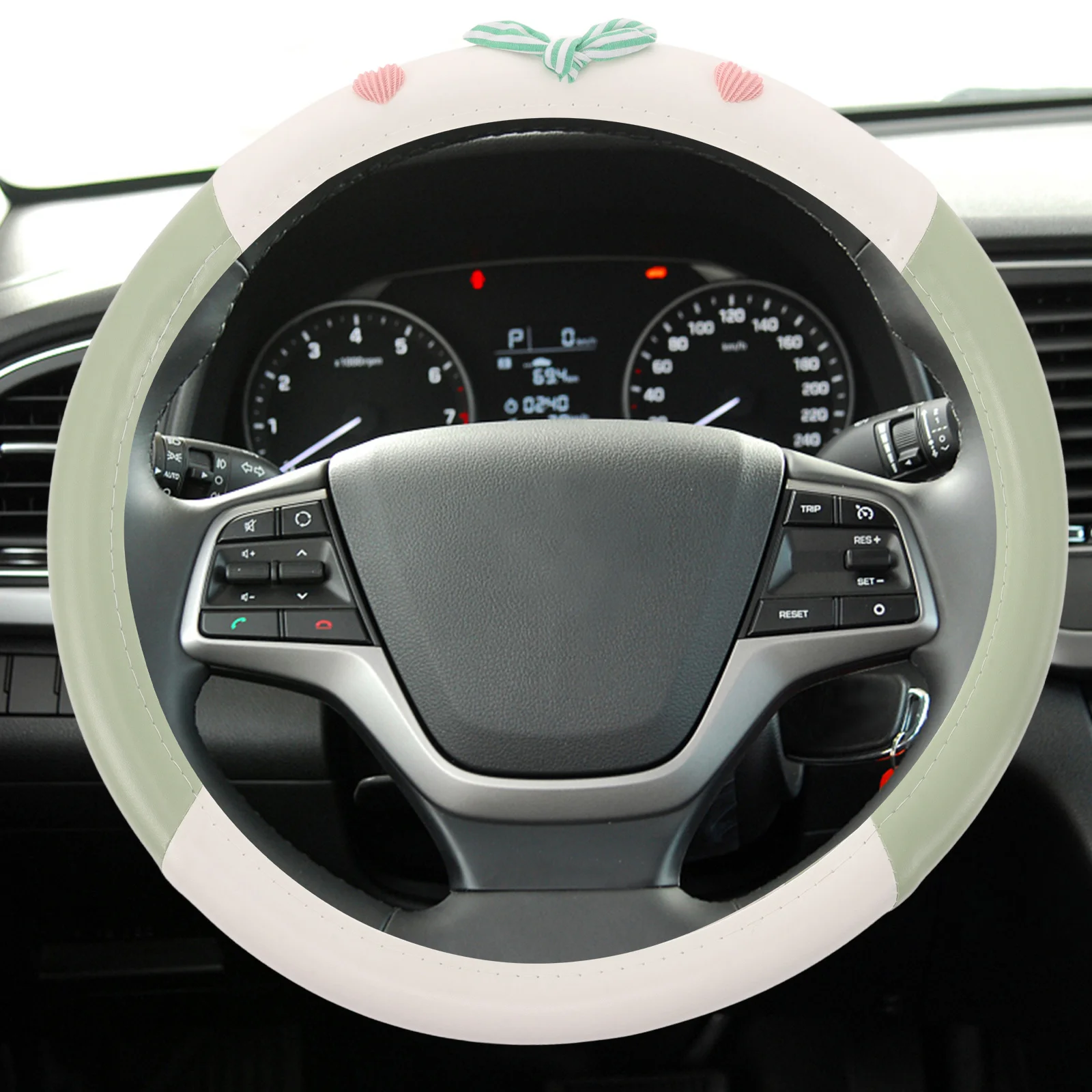 

Cute Cat Steering Wheel Cover 15 Inch Universal Fit Car Interior Accessories Nonslip Durable Anti Wear Steering Wheel Wrap