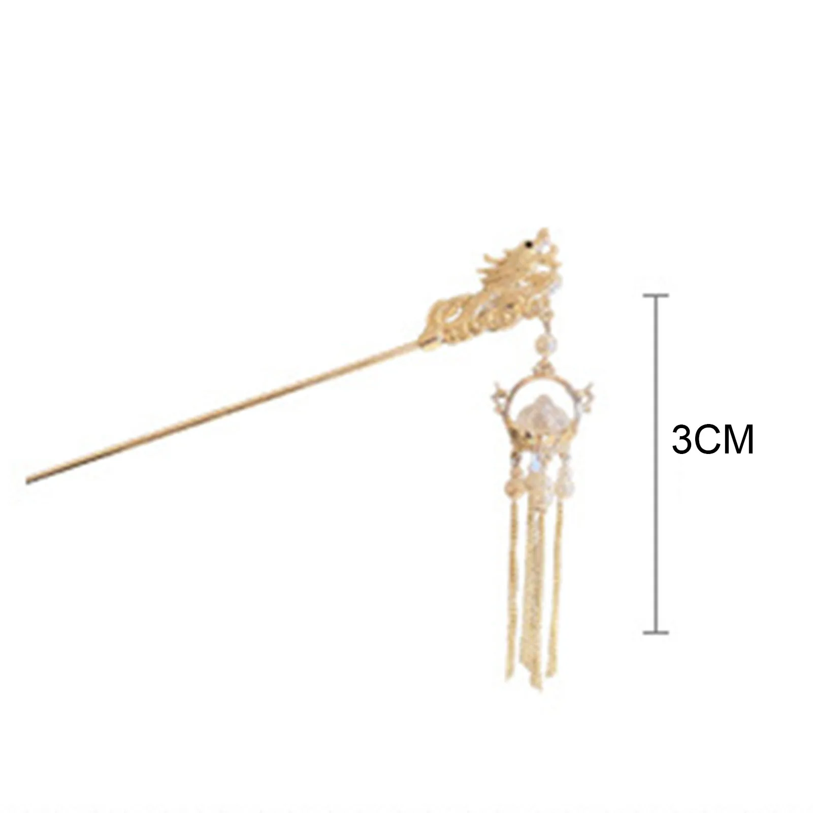 Luminous Hair Sticks with Dragon Designs Luxury Designer Jewelry for Women Girls Hair Bun Maker Tassel Chain Hairpin Side Clips