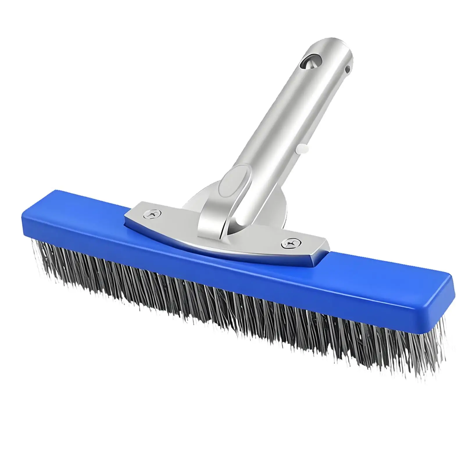 Pool Brush Head with Steel Wire Bristles for Cleaning Concrete Floors Walls Swimming Pool Maintenance Kit