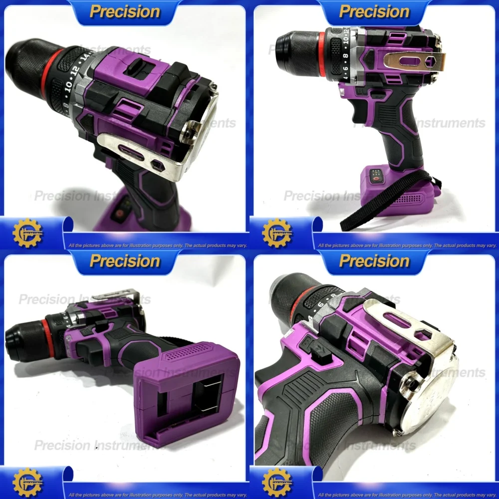 2026 Heavy Duty Cordless Hammer Drill with High Torque Lithium Battery Power Drill Multi Function Electric Drill Tool for Home