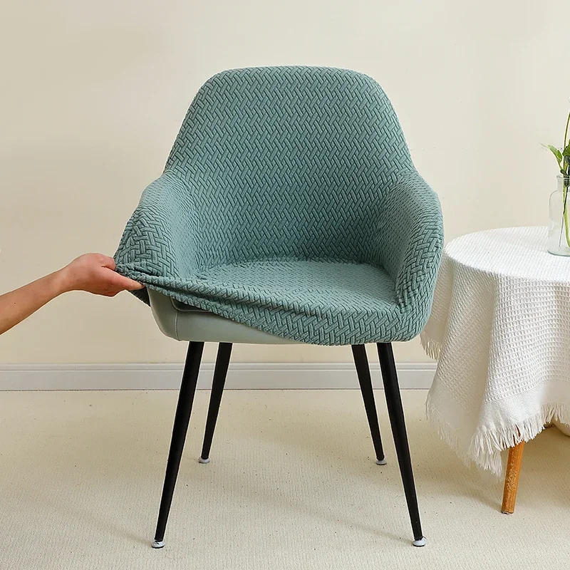 1/2 stücke Jacquard Stuhlhussen Hohe Arm Esszimmer Stuhl Abdeckung Elastische Stuhl Sitz Schonbezug Schutz für Hochzeit Wohnzimmer hause – Detail 12