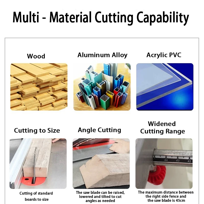 10 Inch Portable Folding Woodworking Table Saw Multifunctional Carpentry Workbench with Extend Countertop Moving Wheel Cutter
