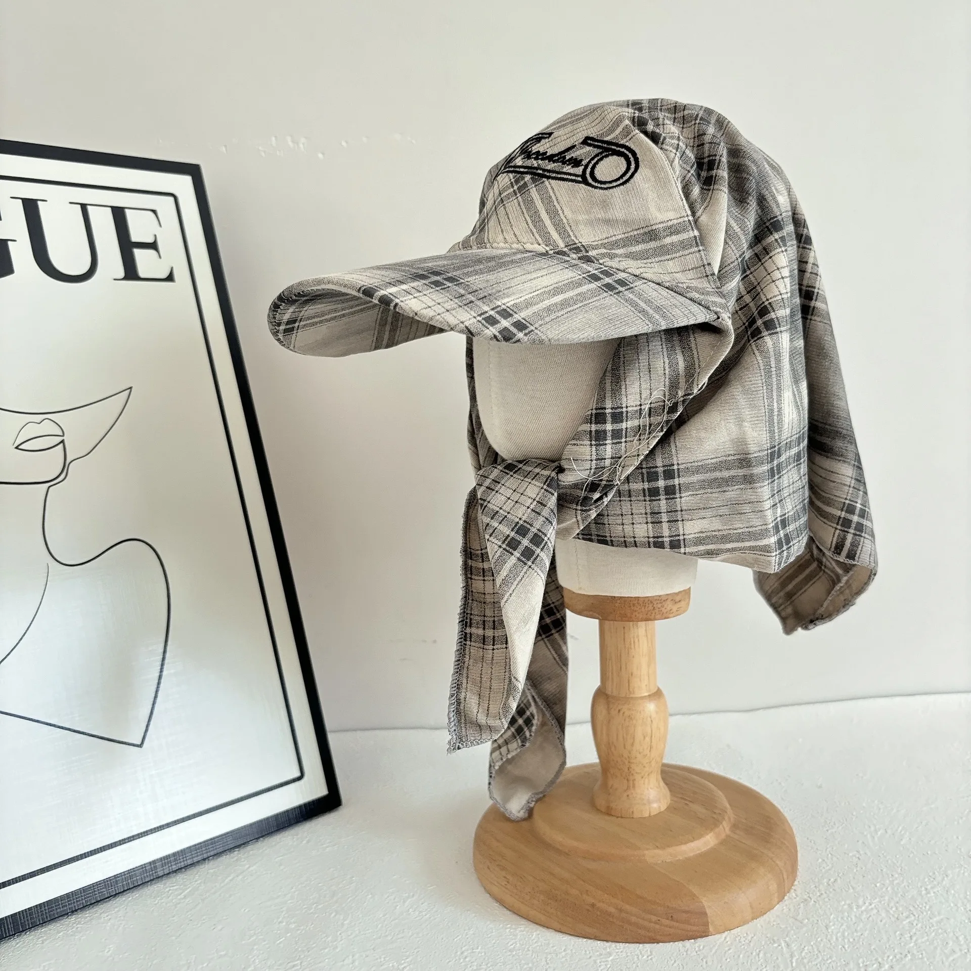 الكورية نمط Ins دبوس مخيط قبعة بتصميم هيب هوب الربيع الصيف رقيقة نوع التعادل وشاح الرأس قبعة الرجعية منقوشة التفاف رئيس قبعة المرأة العصرية #6