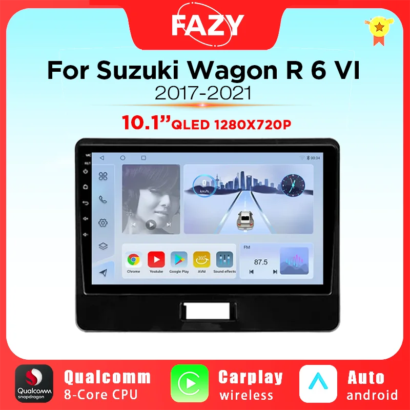 

Android 12 Wireless Carplay For Suzuki Wagon R 6 VI 2017 2018 2019 2020 2021 Multimedia Car GPS Navigation Player No 2 Din DVD