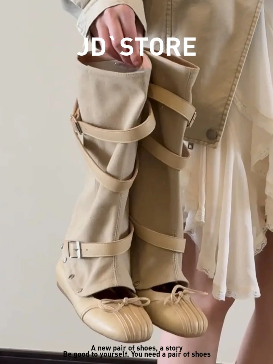 bottes-longues-en-cuir-pour-femme-style-coreen-a-double-usage-amovibles-avec-boucle-retro-a-tige-haute-et-effet-fronce-style-ballerine