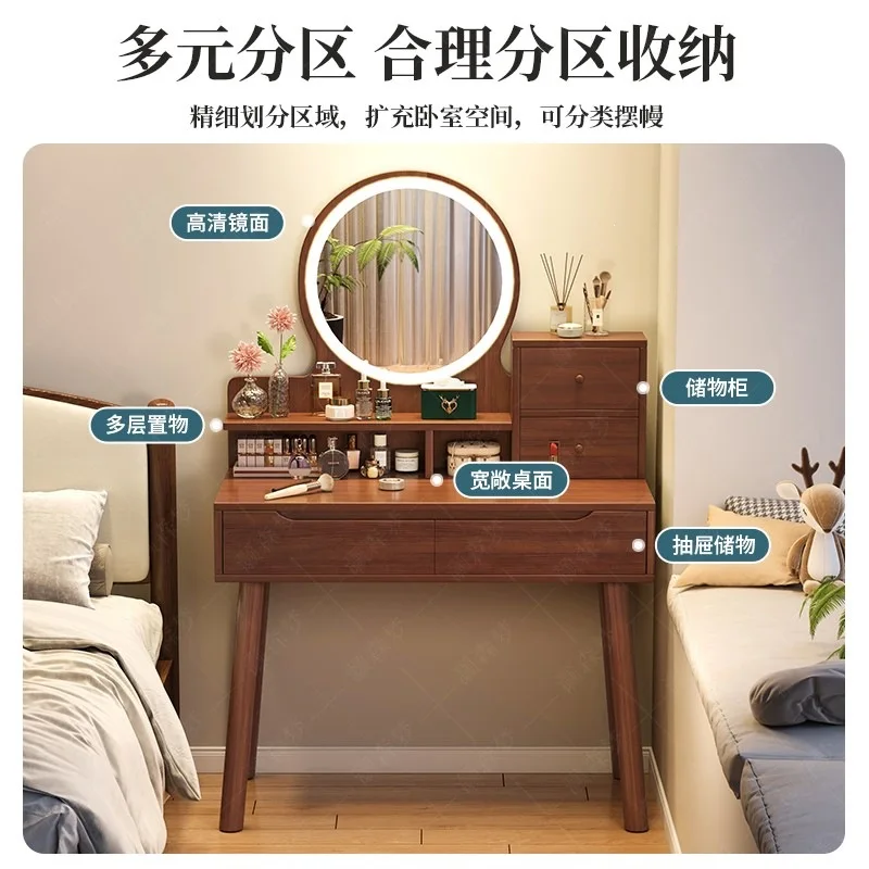 Vanity Bedroom, Small Vanity , Simple Small Apartment, Double-Layer New Chinese Style Master Bedroom