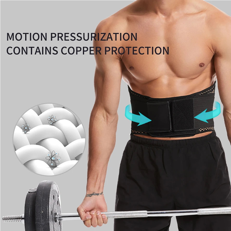 Adjustable Copper Waist Brace Relief Lumbar Waist Support Compression Belt Fitness Waist Trainer Girdle Pain Men Women Unisex