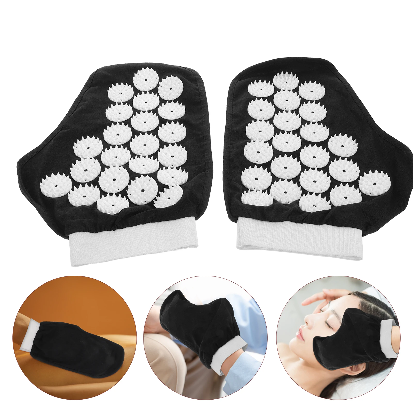 

1 Pair Acupressure Spike Gloves Handheld Massage Mitts For Yoga Relaxation Portable Manual Massager For Home Office Gym Fitness