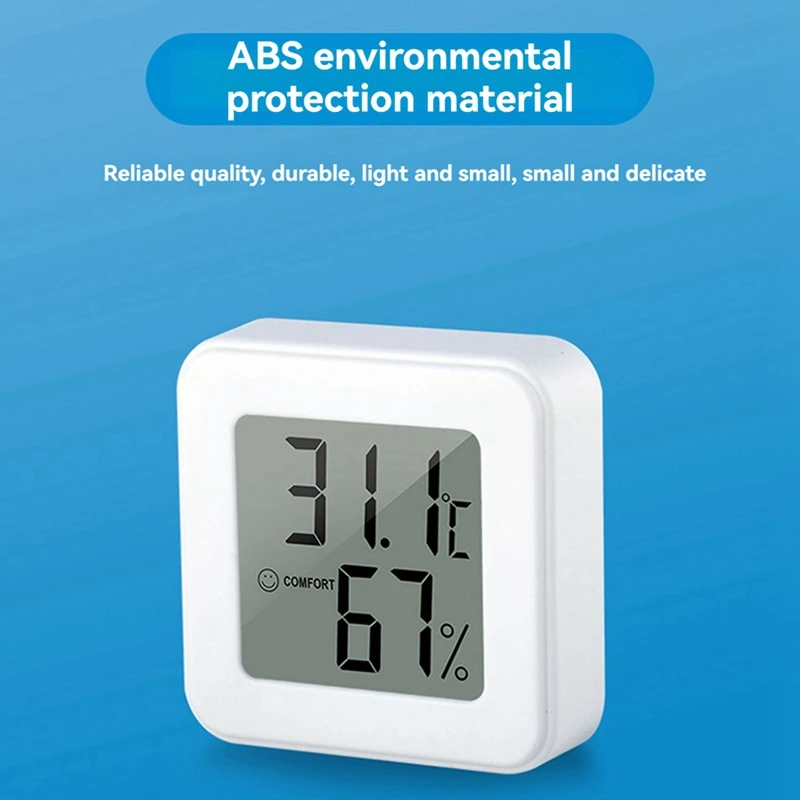 1207 Mini Electronic Temperature And Humidity Meter Car Thermometer With Smile Face Display Household Indoor Thermometer