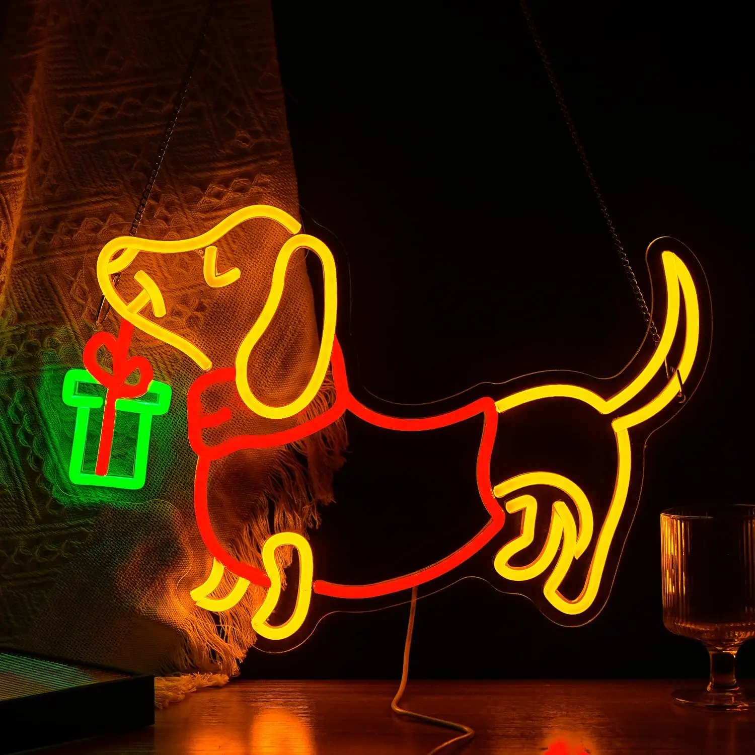 Dachshund Neon Light Sign USB Dimmable LED Neon Sign Wall Decoration for Bedroom Gameroom Livingroom Birthday Party Gifts