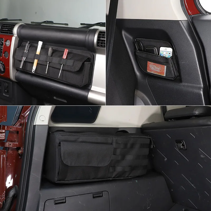 

Для Toyota FJ Cruiser 2007-2021 багажник автомобиля боковой ящик для хранения сетчатый карман передняя сумка для хранения второго пилота автомобильные аксессуары