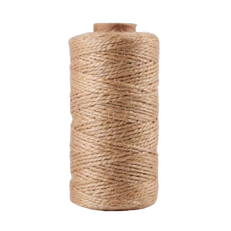 100 Yard natürliche Jute Baker Twine Sackleinen Schnur Hanfseil Party Geschenk Baumwolle Verpackung Schnüre Faden DIY Scrapbooking Floristen Handwerk