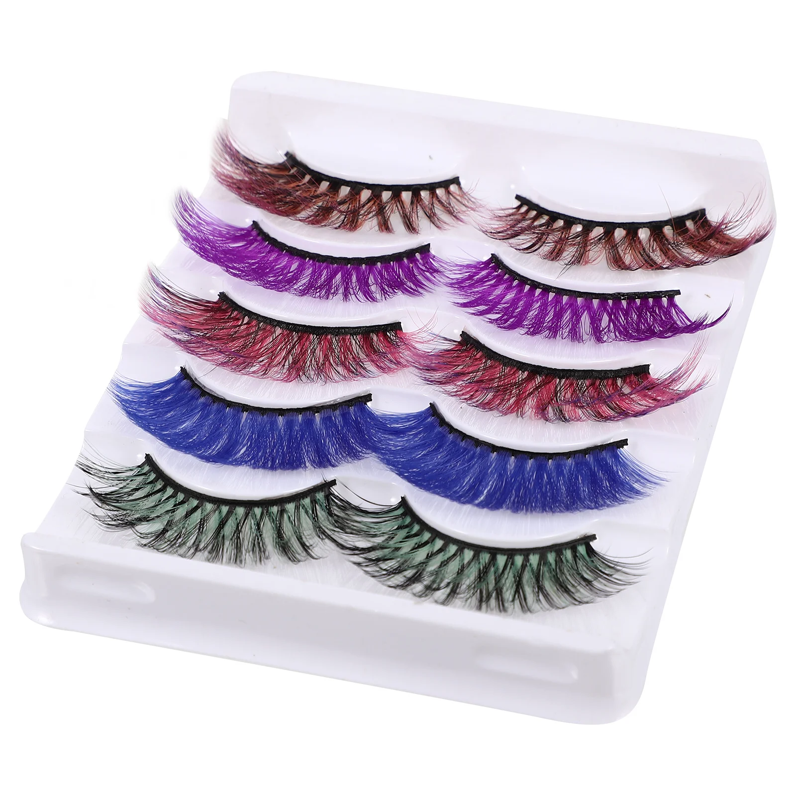 5Pairs 3D False Eyelashes Natural Full Lash Extensions for Women Daily Party Makeup Reusable Fake Eyelash Clusters