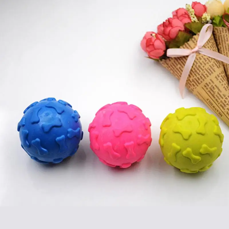 Dog Toy Bone Head Ball Pets Grinding Teeth Stick Toothbrush Dog Bite Rubber Sound Making Toy Tpr Material Pet Toy Sounding Toys