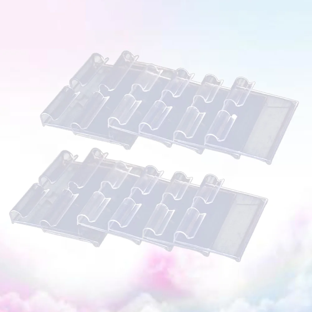 50 PCS Label Holders for Storage Bins Wire Shelf Price Clear Tag Basket Clip Retail