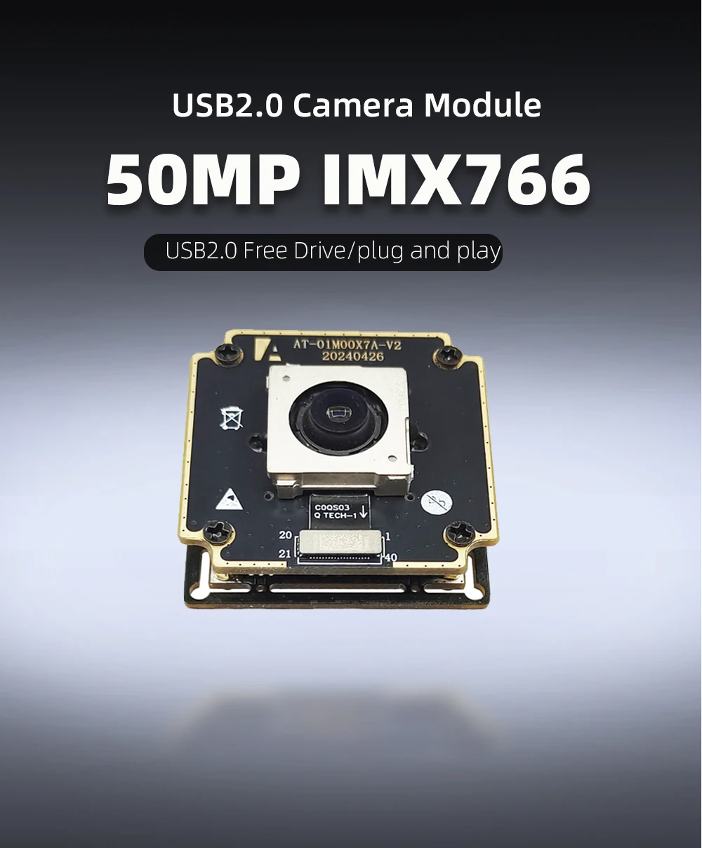 8000 x 6000 IMX766 50MP USB2.0 Kameramodul-Board PDAF Autofokus AF 72 Grad Verzerrungsfrei UVC Treiberfrei OTG Webcam Anpassbar – Detail 5