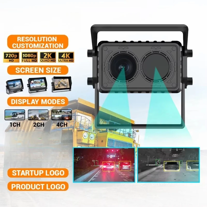 Thermal Imaging Car a Waterproof Night Vision Anti-Fog Lens Reverse Aid Parking Sensor Fleet Management