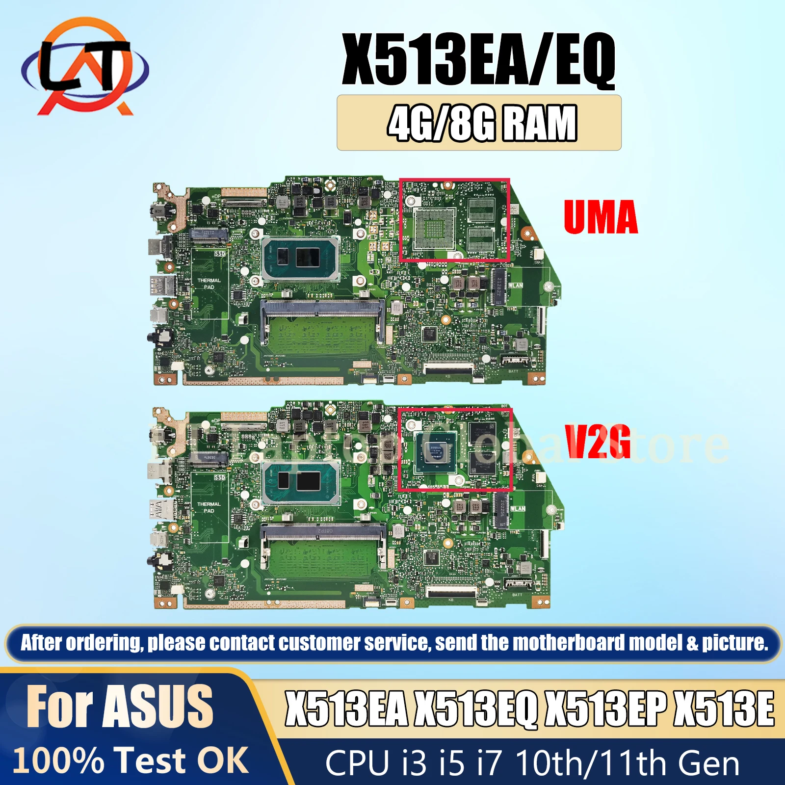 placa principal de laptop x513ea suporte asus x513eq x513ep r513e k513e placa mae de pc com cpu i3 i5 i7 10th 11th gen 4g 8g ram 01