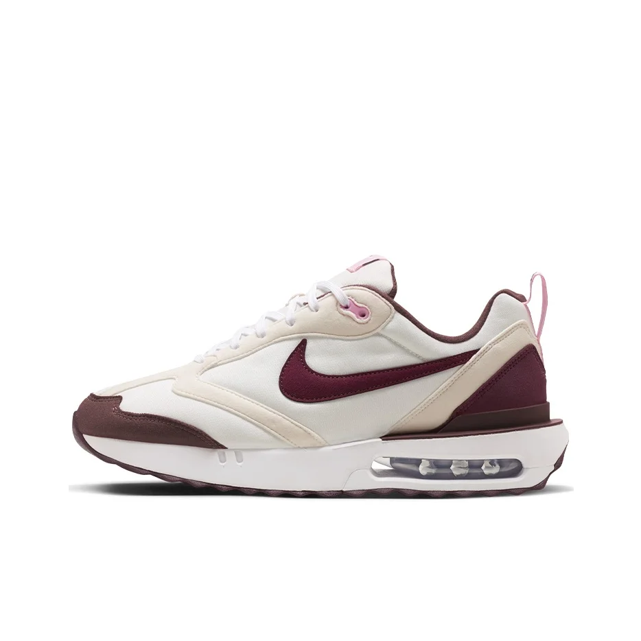 Nike Air Max Dawn Casual Shoes Men's Low Top Beige/White/Red FD9939-161