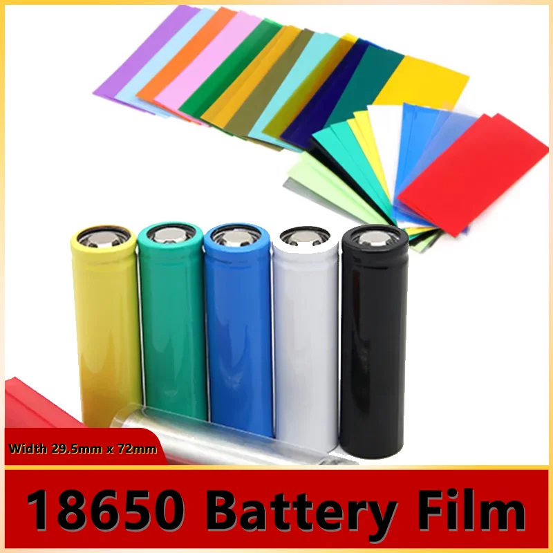 

Width 29.5mm x 72mm 18650 Lipo Battery Wrap PVC Heat Shrink Tube Precut Insulated Film Protect Case Pack Sleeving 25~500pcs