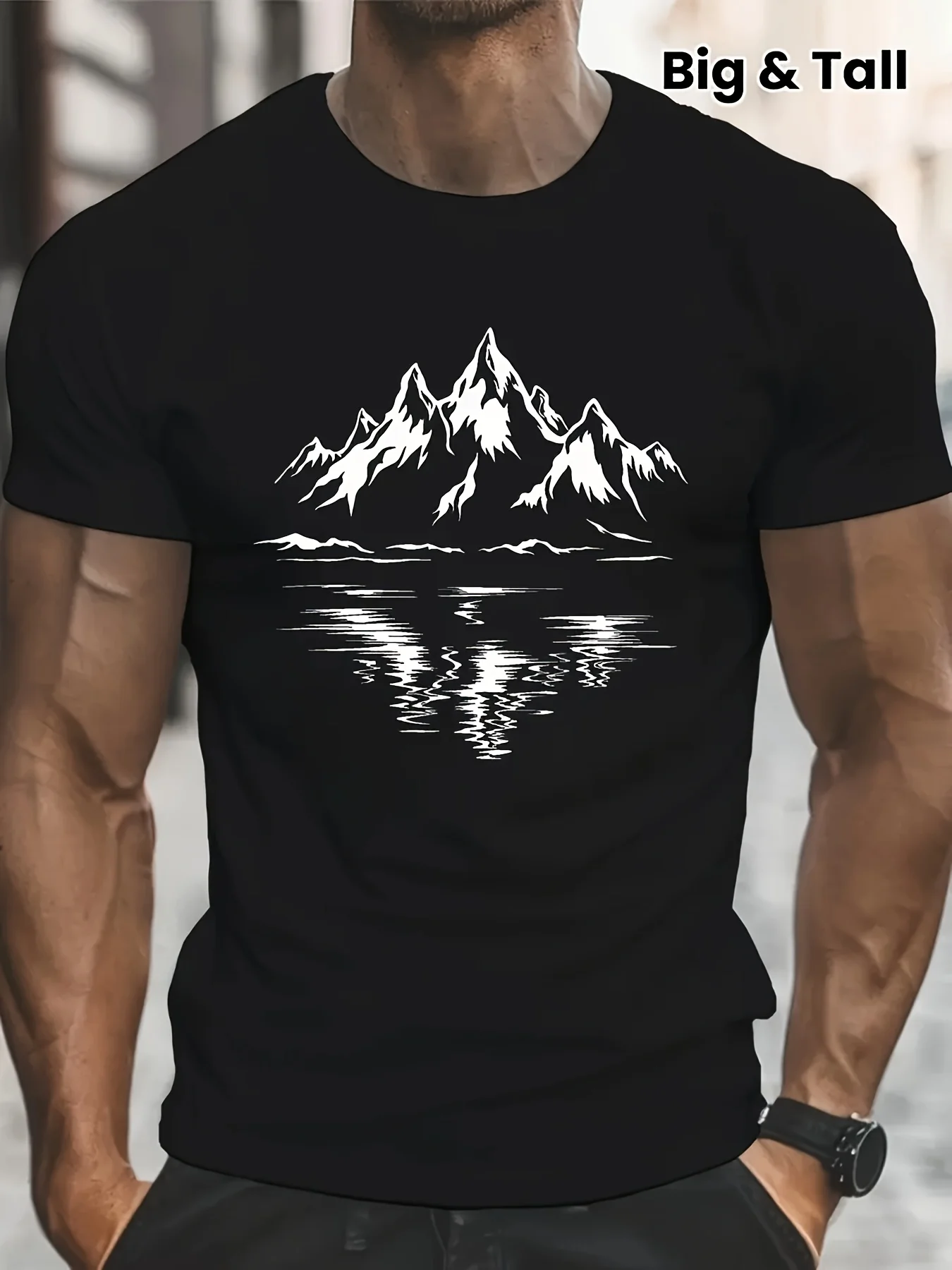 

Mountain Graphic Tee - Men's 220g Cotton T-Shirt Cool Print Perfect Fit for Everyday Wear & Outdoor
