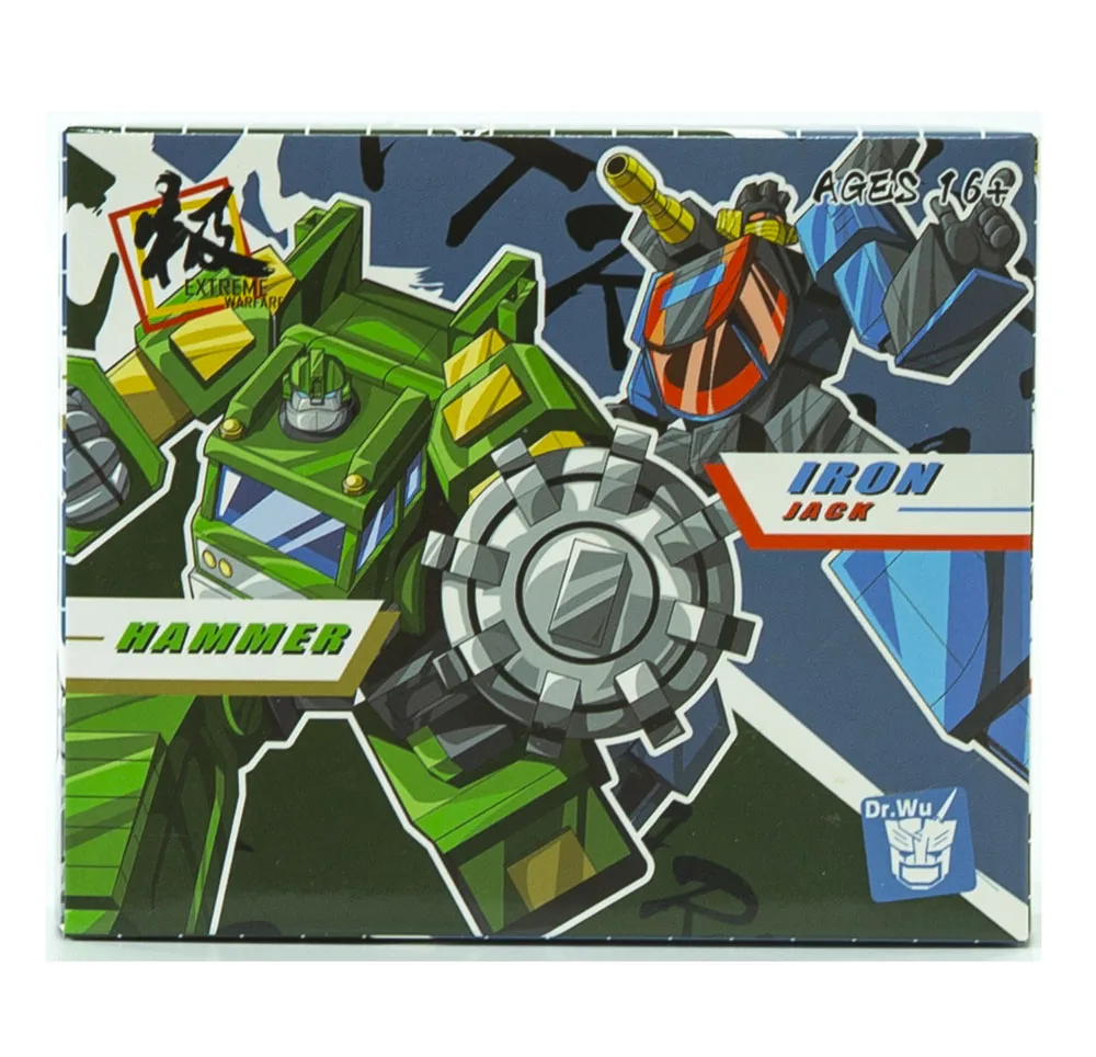 شخصية عمل روبوت متحول ، جمارك DRWU ، ألعاب جاك حديدي ، رافعة متحركة ، مطرقة صغيرة ، في المخزن ، جديدة