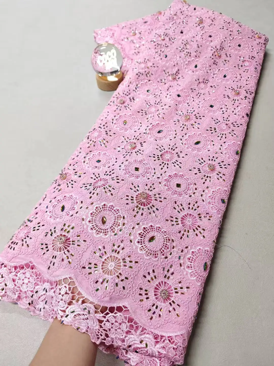 

Высококачественная африканская нигерийская тюлевая кружевная ткань с пайетками для свадебных платьев, шифон, гипюр, хлопок для шитья, 5 ярдов, XL189