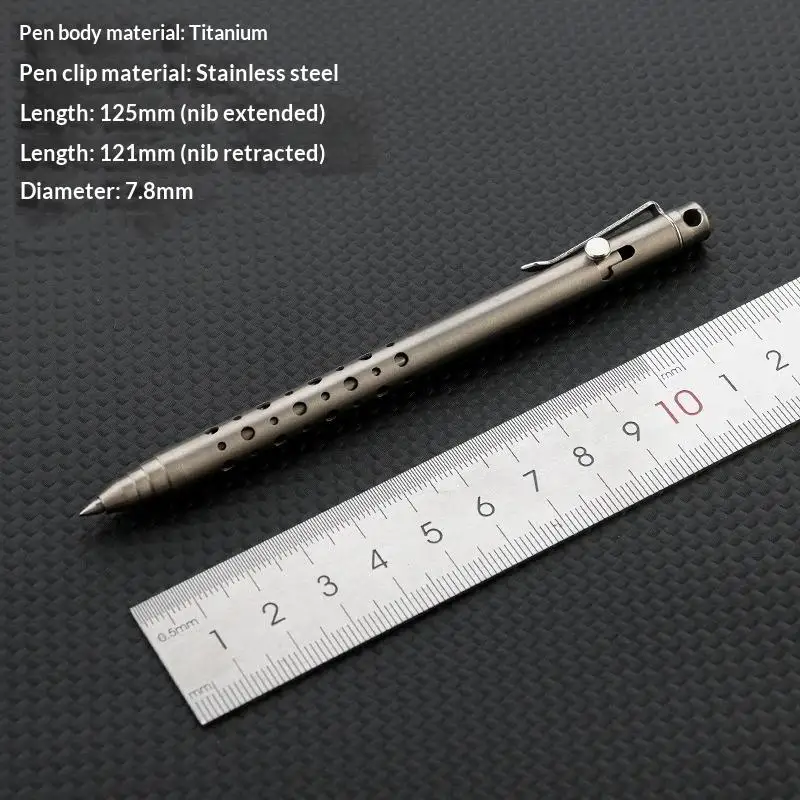 New Titanium Alloy EDC Pen-Bolt Action Tactical Ballpoint Pen For Outdoor Survival Pocket Multitool For Office & Business Gift - view 6