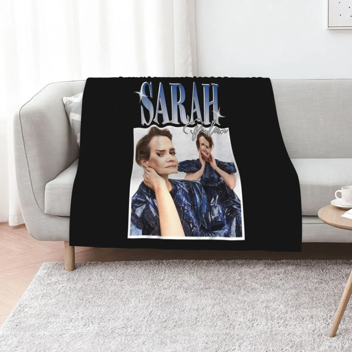 Gift For Men Sarah Paulson Funny Graphic Gift Throw Blanket funny gift Loose Single For Sofa Thin Thermal Warm Blankets