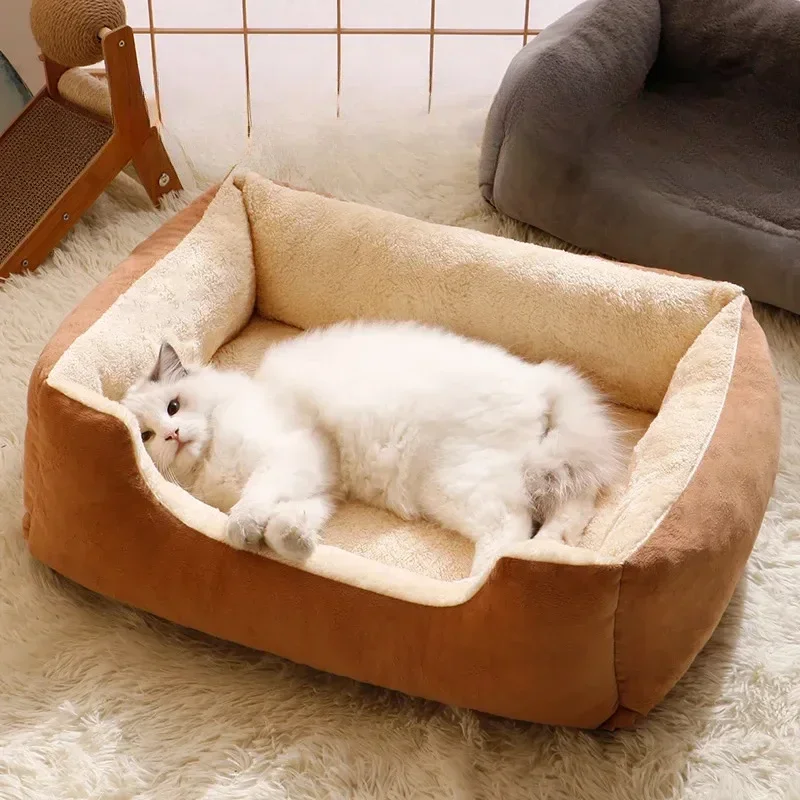 50×40cm Cat Nest Mat Winter Rectangle Dog Mattress Small and Medium-sized Dogs Teddy Corgi Sofa Bed Pads Plush Nest Pet Products