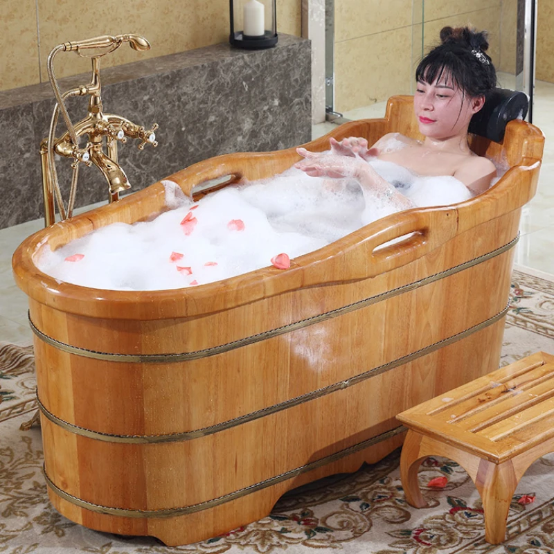 Shampoo Sink Shower Tub Adults Wood Bathtub Children Goods The Elderly Outdoor Wooden Spa Pedicure Foot Badewanne Bath Adult