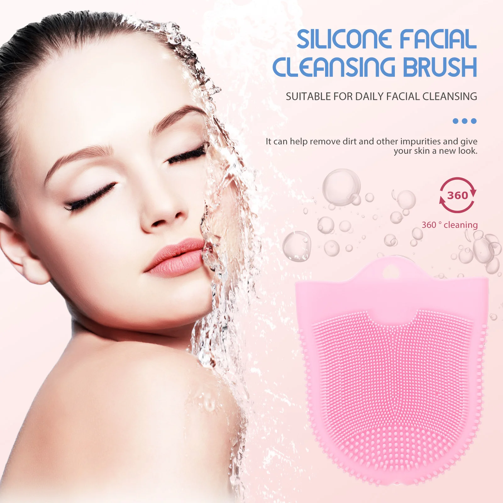 แปรงทำความสะอาดผิวหน้าซิลิโคนรูปถุงมือ นุ่ม ขัดผิว ทำความสะอาดล้ำลึก สำหรับล้างหน้า ทำความสะอาดรูขุมขน อุปกรณ์ดูแลผิวสำหรับผู้หญิง