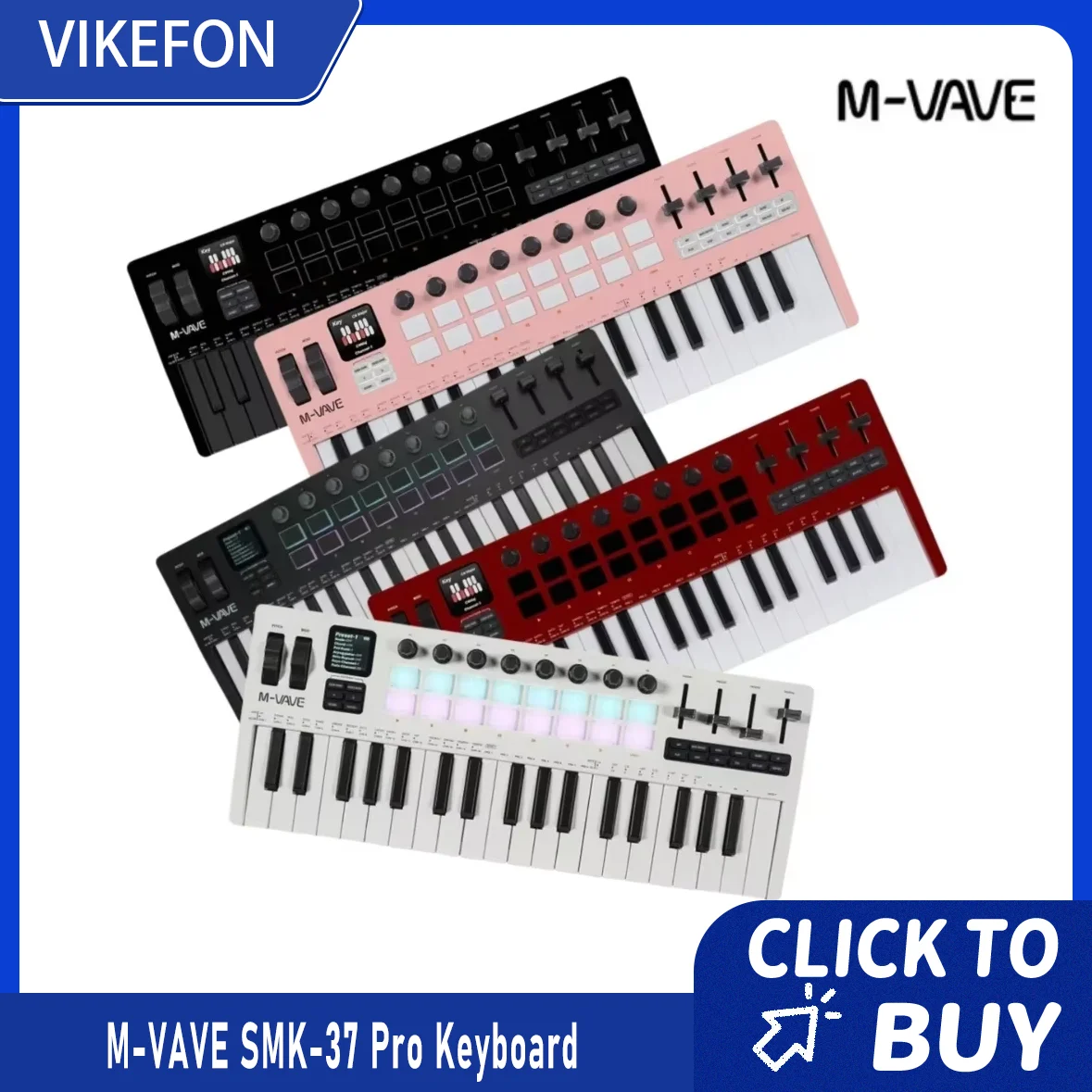 Midi Controller Pad - Clavier M-VAVE SMK-37 Pro, contrôleur MIDI