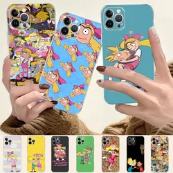 Hey Arnold Phone Case for iPhone 16 15 8 7 6 6S Plus X SE XR XS 14 11 12 13 Mini Pro Max Mobile Case