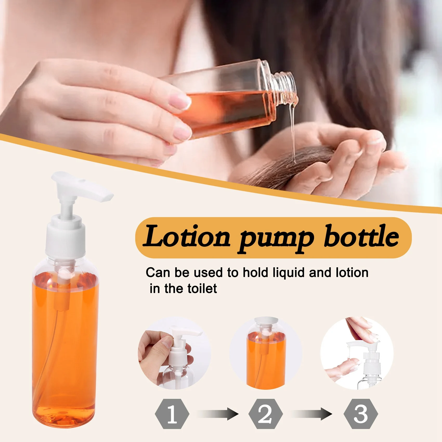 A94E-12 عبوة 3.4 أونصة/100 مل زجاجات سفر شفافة زجاجة مضخة زجاجة توزيع الغسول للمياه وزيت التدليك والشامبو