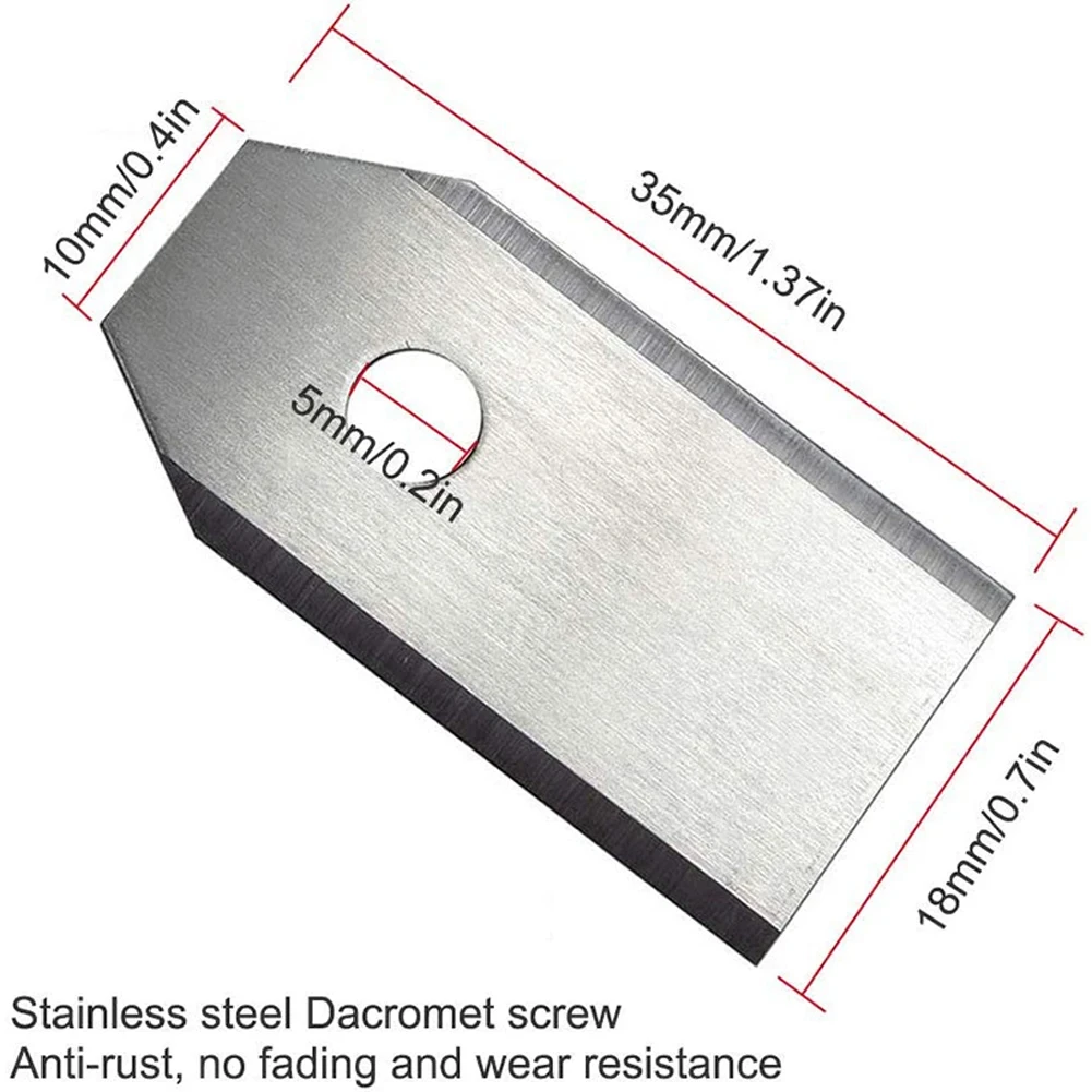30 قطعة شفرات تشذيب جزازة العشب 35x18x0.75 مللي متر قاطع غاز لاستبدال أجزاء تشذيب الجزازة الآلية