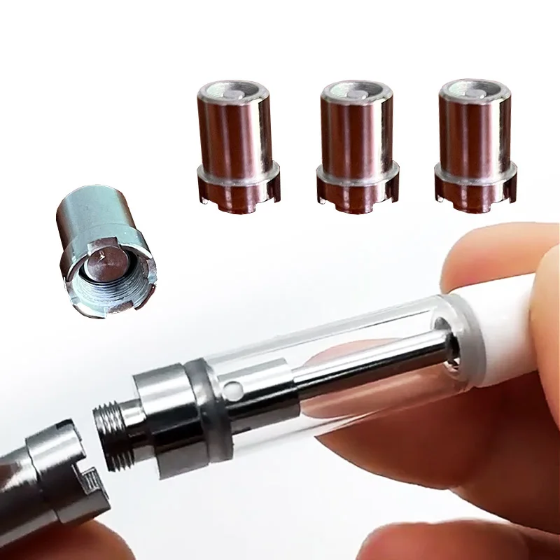 

4 PCS 510 Threaded to Magnetic Adapter for CBD Atomizer Cartridge Thread to Magnetic Connector With Brass Electrode