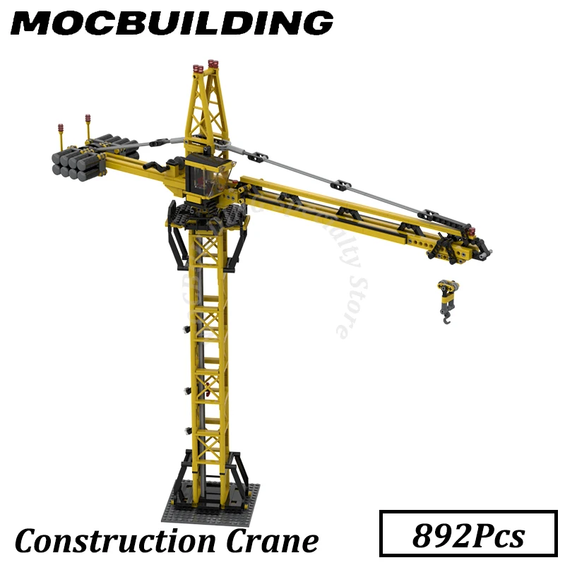 

Конструктор «кран», модель грузовика, конструктор Moc, набор конструкторных блоков «сделай сам», игрушка, подарок на день рождения, Рождество