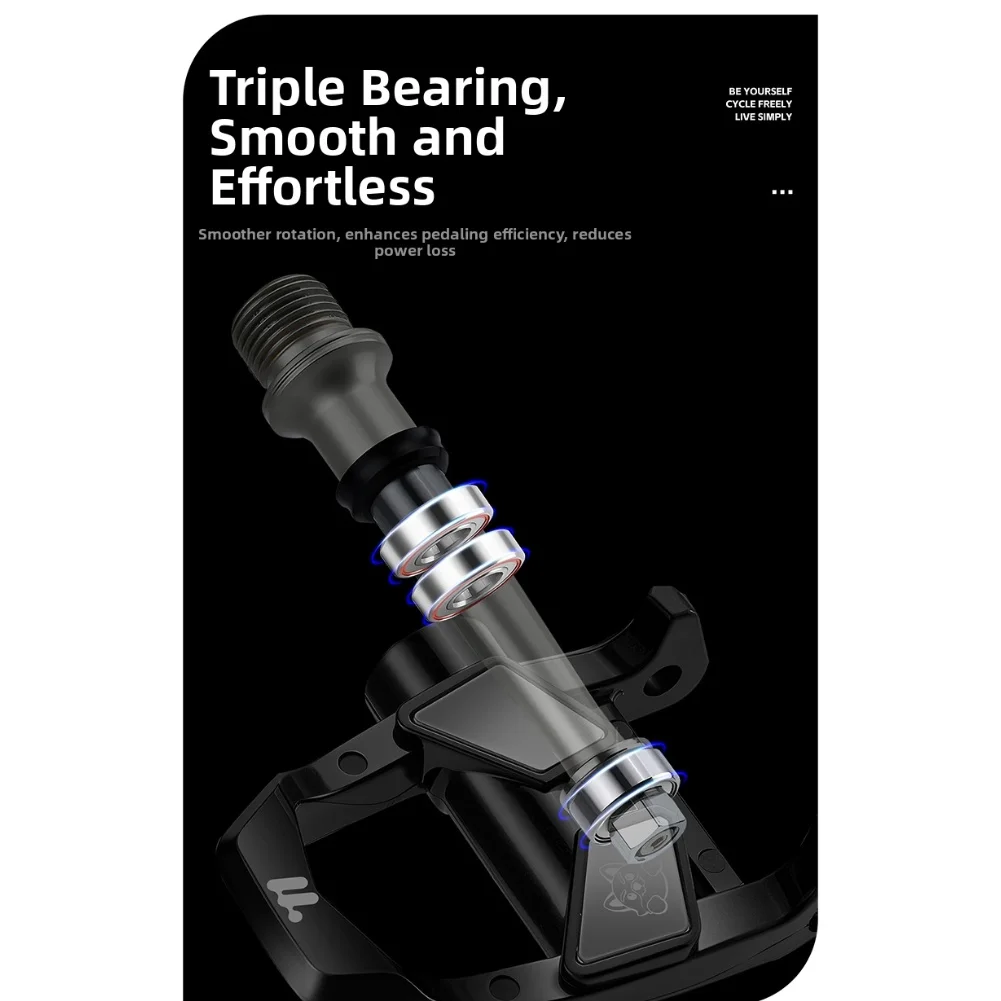 

Легкая педаль для шоссейного велосипеда с 3-мя подшипниками, самоблокирующаяся педаль для системы Look, гладкая и эффективная конструкция педали