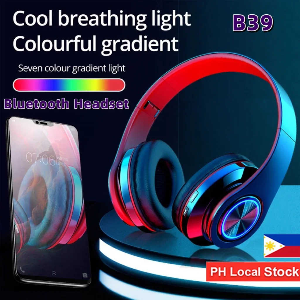 B39 Pro Max auriculares Bluetooth auriculares inalámbricos juegos música auriculares estéreo soporte tarjeta TF para teléfonos inteligentes Xiami iPhone 13