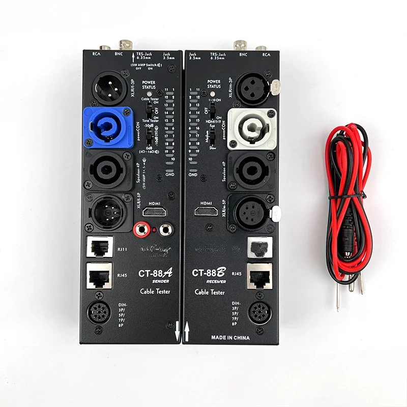 CT-88 เครื่องทดสอบสายมัลติฟังก์ชั่นแยกสัญญาณ HDM เครื่องทดสอบเสียงอัตโนมัติด้านข้าง