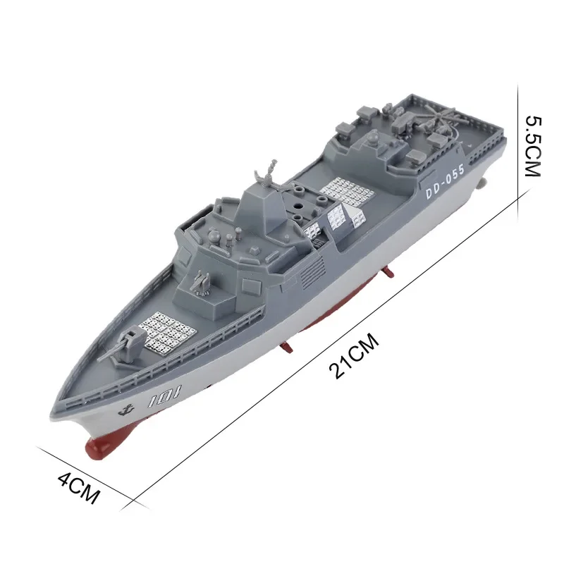 Mini 2.4G Remote-controlled Boat Electric Military Aviation Model High-speed Remote-controlled Destroyer Toy Boat