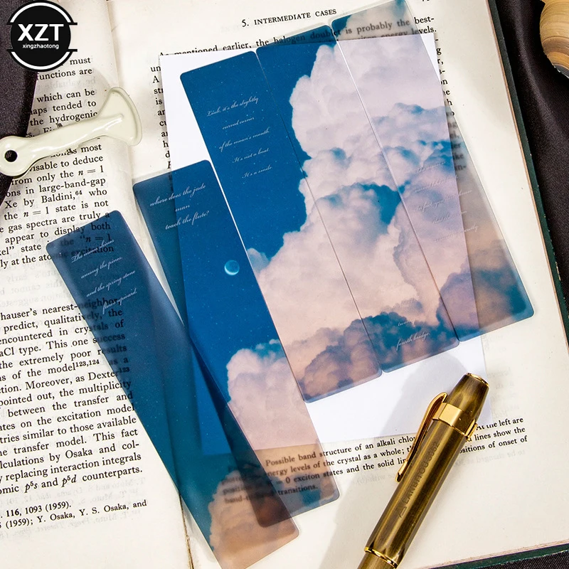 8 Designs 5pcs/set Frosted PET Bookmark Roaming Into Space Series Creative Hand Account DIY Decor Bookmarks Stationery Student