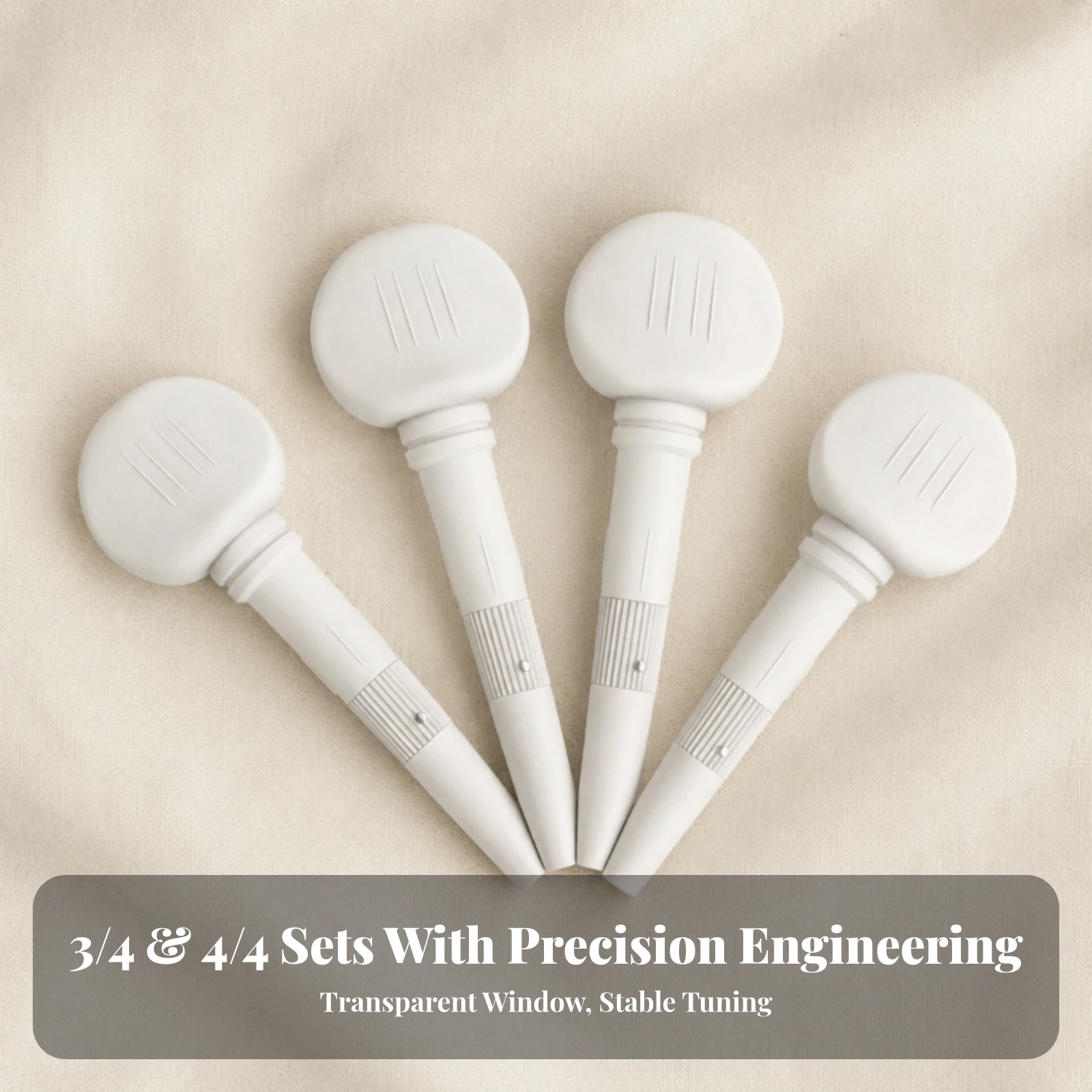 4 Pieces Instrument Hardware Incremental Adjustment Mechanical Violin Tuning Peg Machine Head Compact for Luthiers