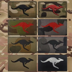 Australian Kangaroo Embroidered Tactical Patch Laser Cut Tactical Patch Stickers On Clothing With Hook And Loop