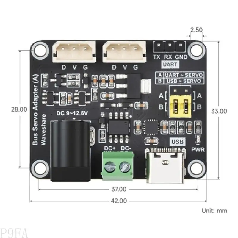 อะแดปเตอร์ Servo Bus P9FA รวมระบบจ่ายไฟเซอร์โวและวงจรควบคุมที่ใช้ได้