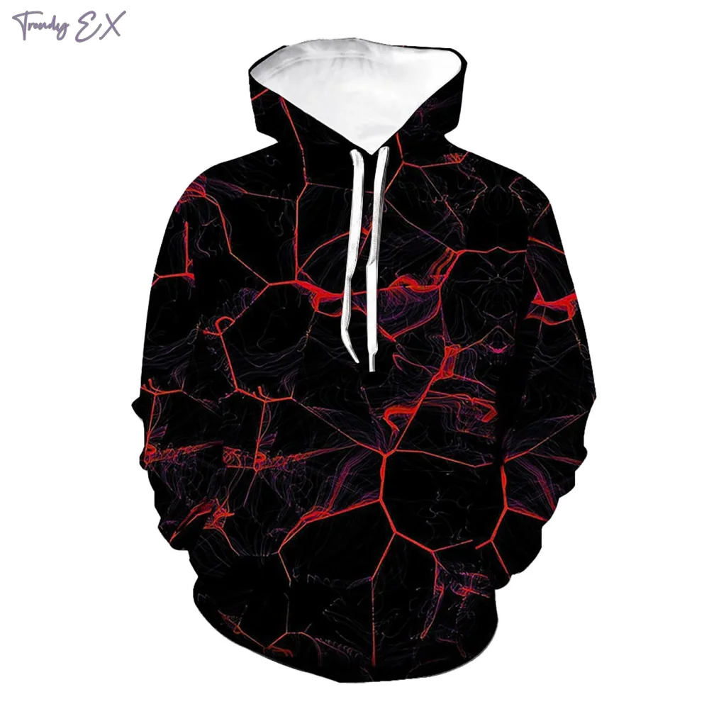 

Men's Clothing 2024 3D Flame Graphic Prints Casual Hooded Tops Comfy Novelty Pullover Long Sleeve Blouse Hooded Sweatshirt Man